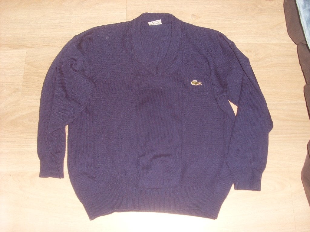 lacoste trui L donker blauw, Ophalen of Verzenden, Zo goed als nieuw, Blauw
