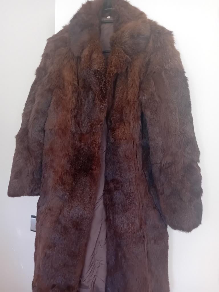 Mooie lange bontjas, Kleding | Dames, Jassen | Winter, Maat 38/40 (M), Bruin, Ophalen of Verzenden, Zo goed als nieuw