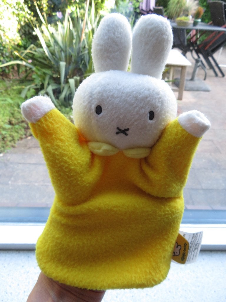 Handpop Nijntje Miffy geel lijf Mercis van Hema, Hema, Geel, Konijn, Ophalen of Verzenden