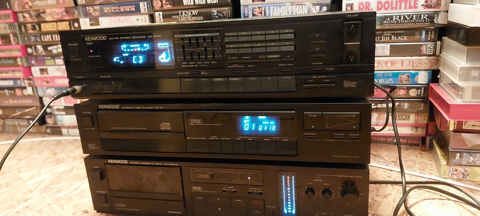 kenwood stereo set, Overige merken, Zo goed als nieuw, Cassettedeck, Losse componenten