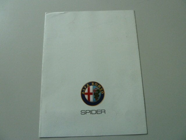 1990 Alfa Romeo Spider Brochure USA, Verzenden, Gelezen, Alfa Romeo