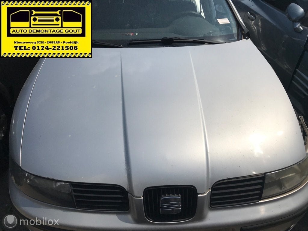 Seat Leon 1M ('00-'05)Motorkap Zilver L57N, Auto-onderdelen, Gebruikt, Ophalen of Verzenden, Seat, Motorkap