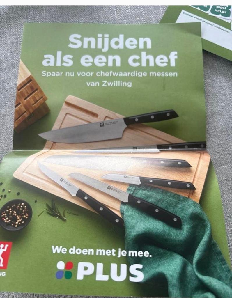 Spaarzegels voor Zwilling messen, Plus, Ophalen of Verzenden
