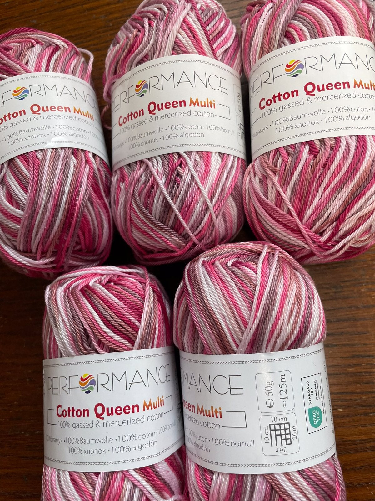 5 bollen leuk in roze/ bruin gemêleerd haak/ breigaren, Hobby en Vrije tijd, Ophalen of Verzenden, Nieuw, Breien of Haken, Wol of Garen