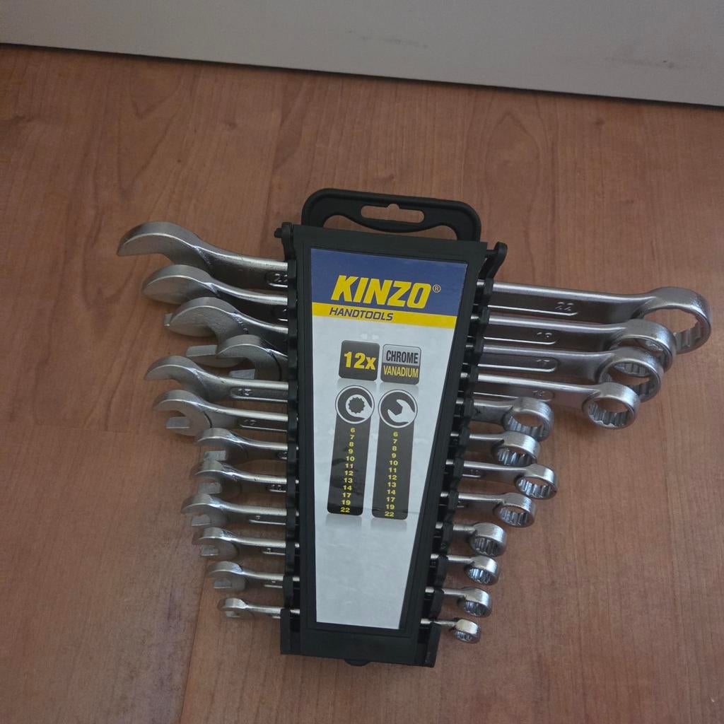 Kinzo Handgereedschap Sleutelset 12-delig Chroom Vanadium, Ophalen, Zo goed als nieuw