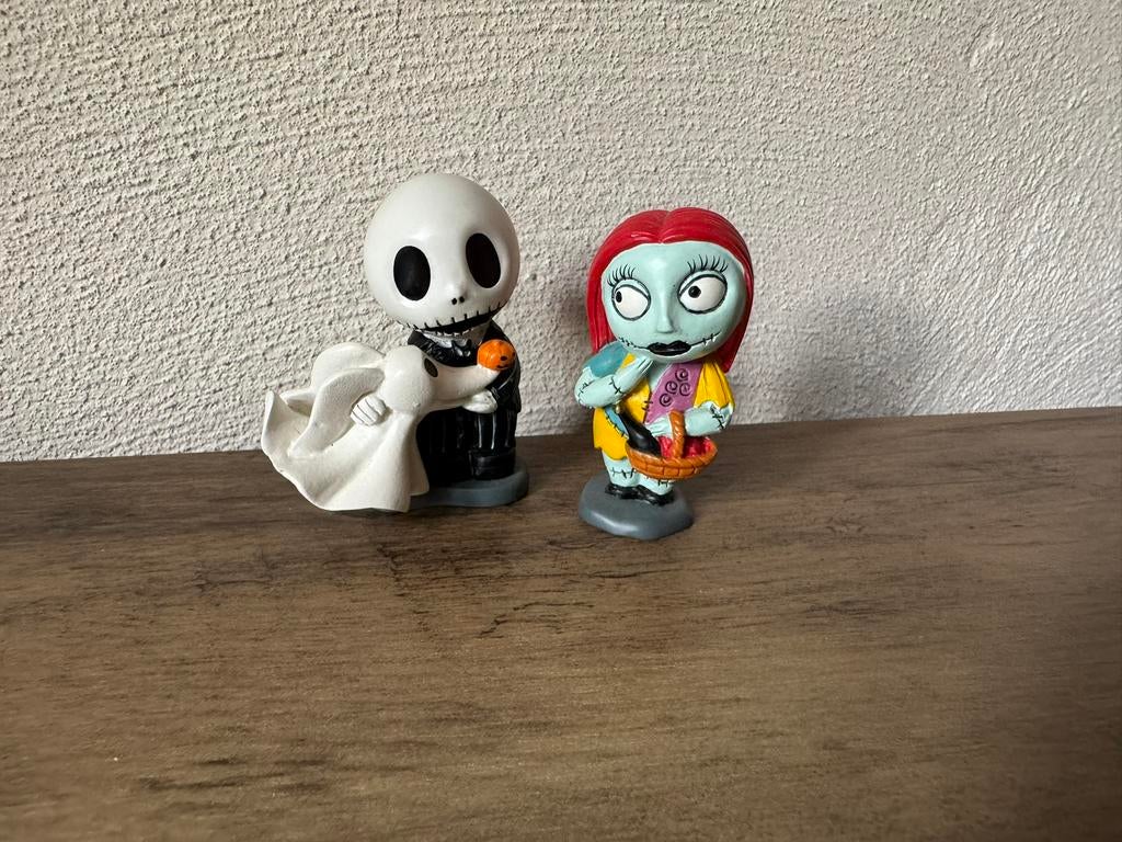 Jack Sally Nightmare Before Christmas Disney beeldje figures, Ophalen of Verzenden, Overige figuren, Zo goed als nieuw, Beeldje of Figuurtje