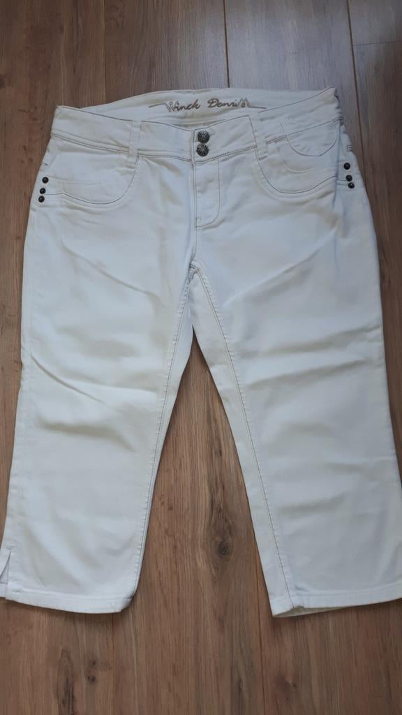 Witte damesbroek maat 38 -, Maat 38/40 (M), Wit, Ophalen of Verzenden, Zo goed als nieuw
