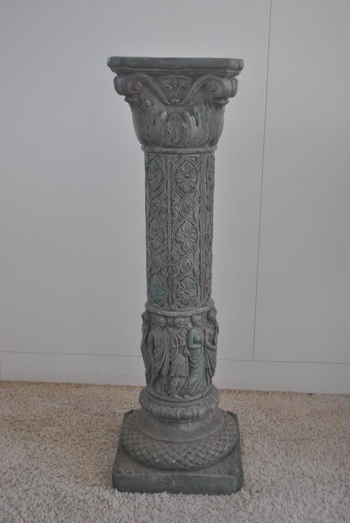 Pilaar, mooi bewerkt, handgemaakt, natuursteen, 74 cm hoog, Ophalen, Gebruikt
