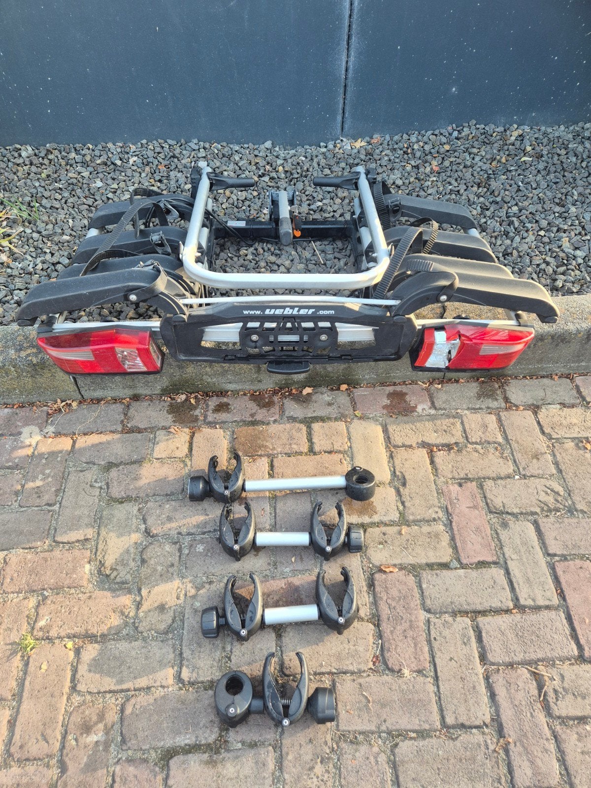 Uebler fietsendrager voor 4 fietsen, type P32-S, 3 fietsen of meer, Gebruikt, Ophalen of Verzenden, Trekhaakdrager