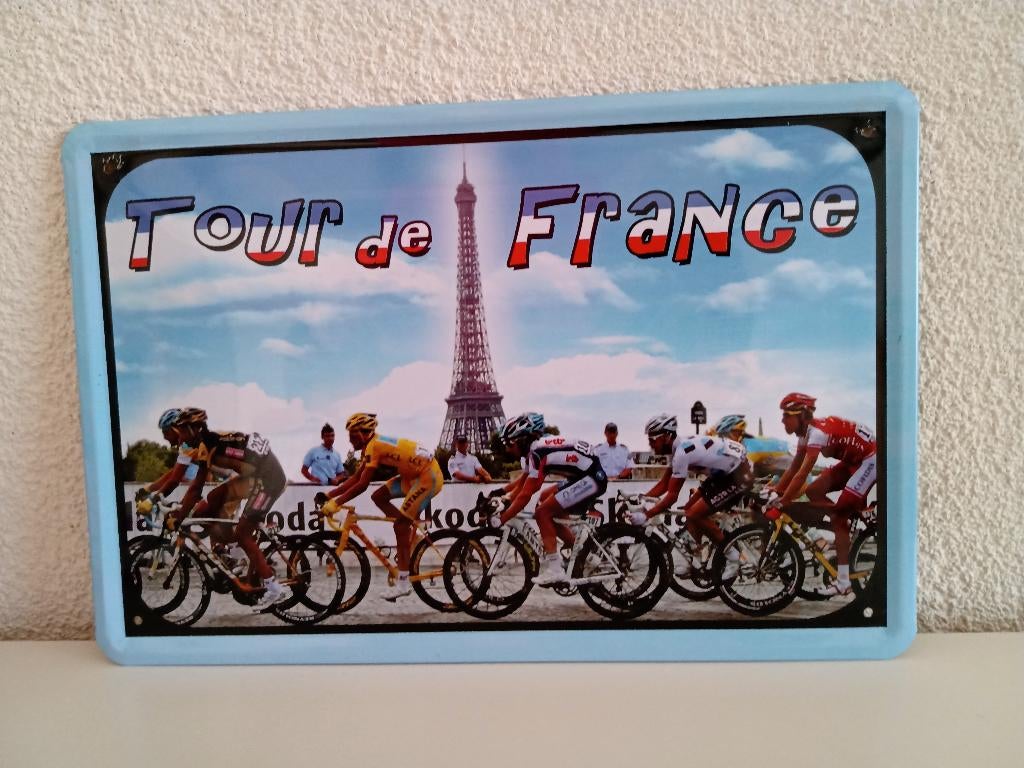 Prachtig Wandbord van de TOUR de FRANCE, Sport en Fitness, Wielrennen, Zo goed als nieuw, Overige typen, Ophalen of Verzenden