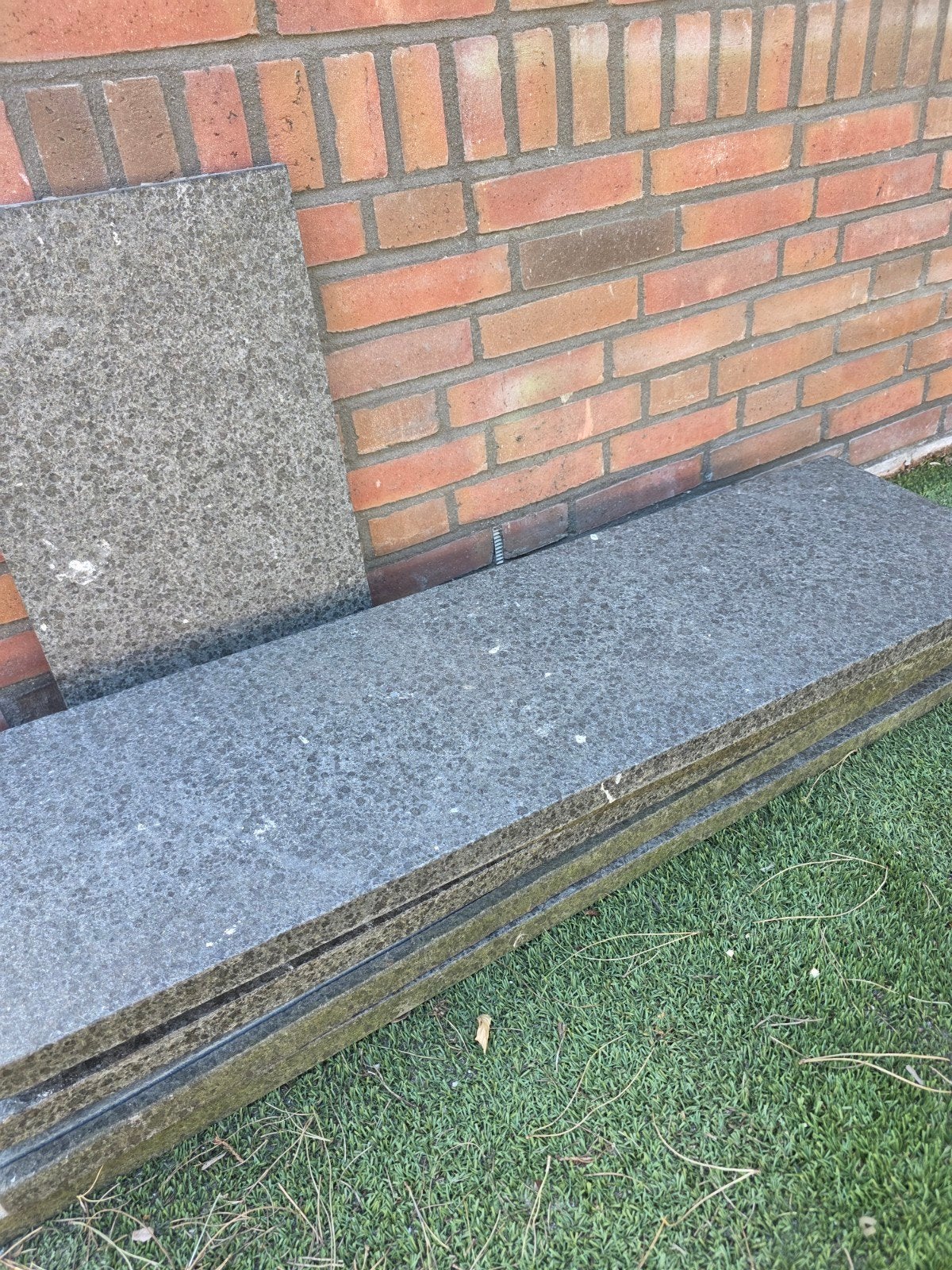 Vijverrand Basalt 100x30x3 cm totaal 5,5 mtr, Ophalen, Zo goed als nieuw
