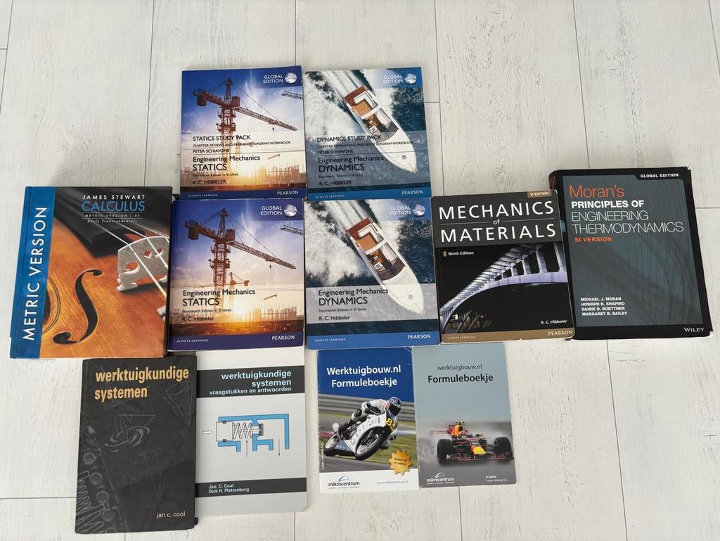 Boekenpakket Werktuigbouwkunde TU Delft Jaar 1, Ophalen of Verzenden, Beta, Gelezen, WO