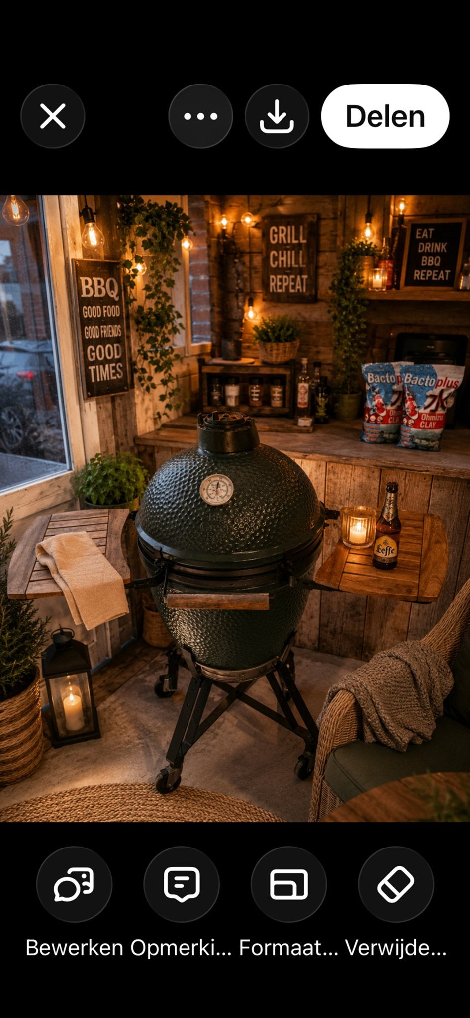 Big Green Egg Kamado BBQ - Zo goed als nieuw, Ophalen of Verzenden, Zo goed als nieuw