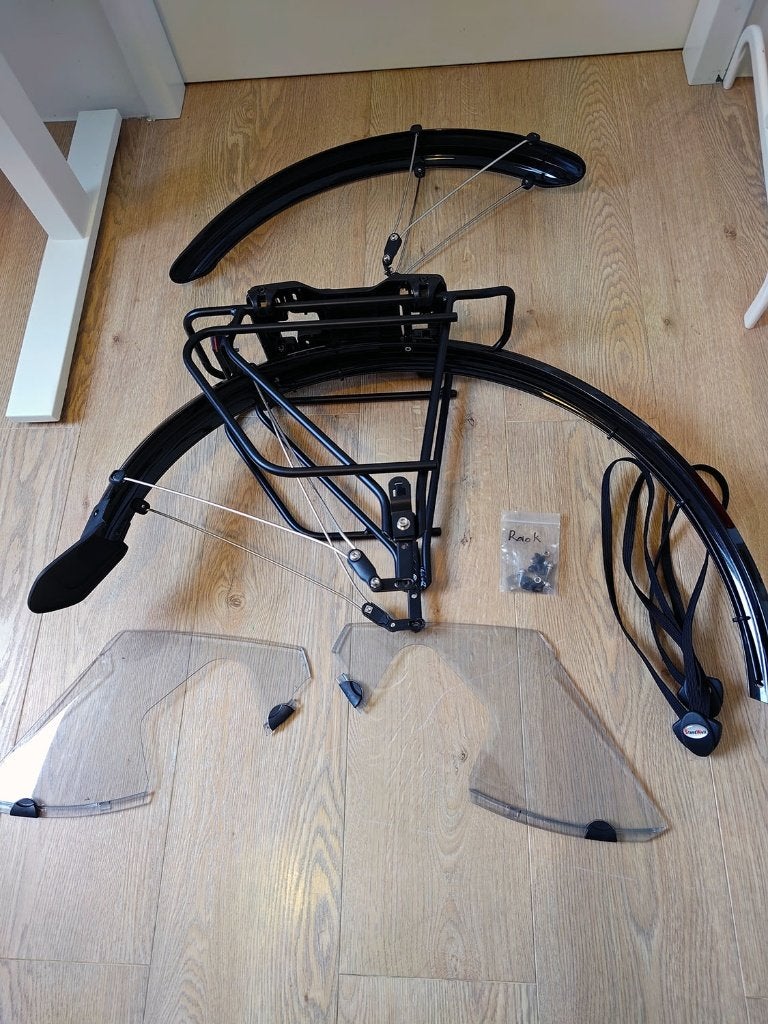 Standwell 28" bagagedrager + MIK + spatborden + Fuxon licht, Ophalen of Verzenden, Zo goed als nieuw