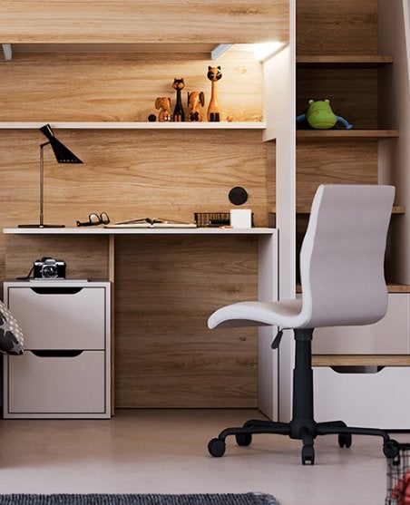 New Options hoogslaper - 90x200 - Eiken/beige, Niet ingevuld, Niet ingevuld, Niet ingevuld