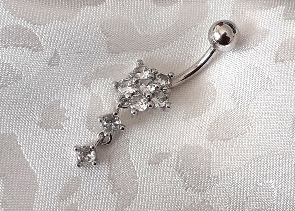 Piercing navelpiercing witte bloem met kristalletjes Asos, Sieraden, Tassen en Uiterlijk, Piercings, Ophalen of Verzenden, Nieuw