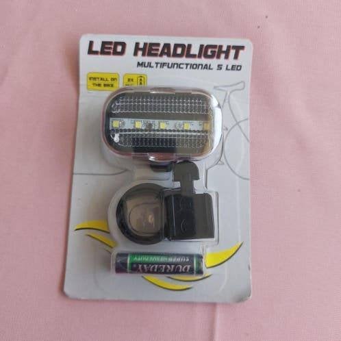 Led-Fietskoplamp 5 Multifunctionele Ledlampjes, nieuwe, Fietsen en Brommers, Ophalen of Verzenden, Nieuw, Batterij, Verlichtingsset