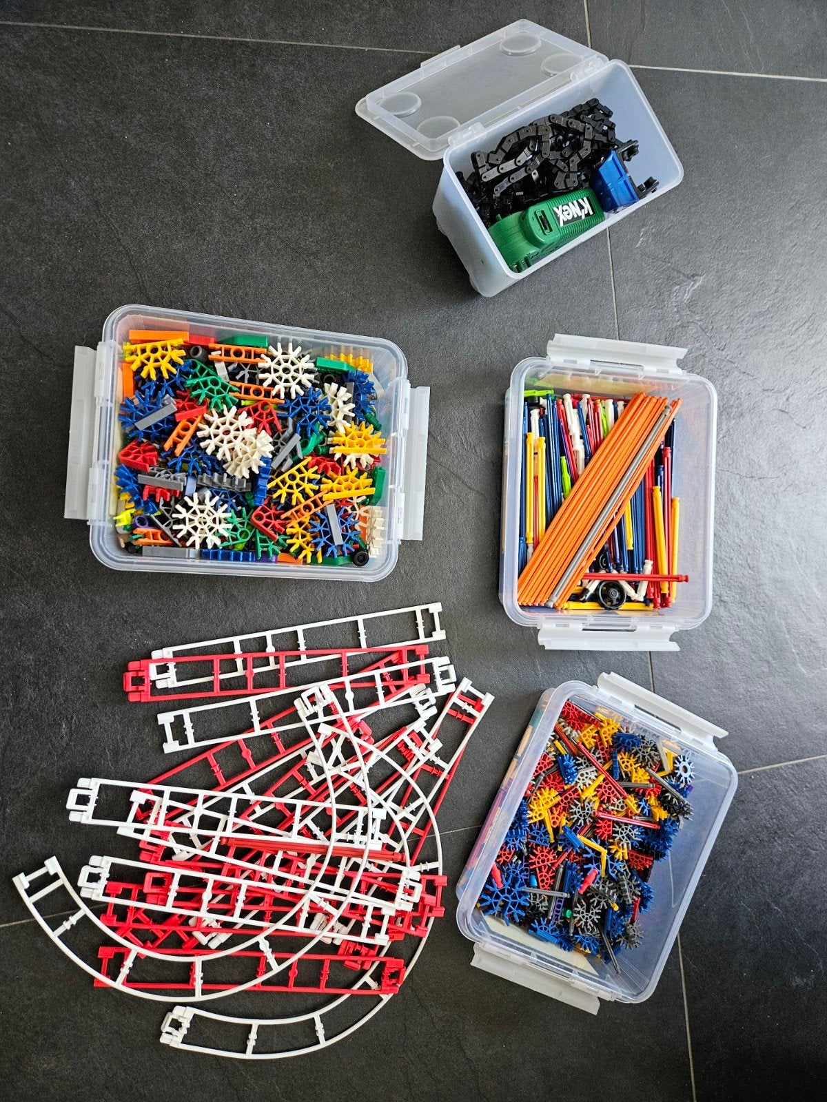 Grote K'nex set met veel onderdelen en opbergboxen, Ophalen, Gebruikt, K'nex