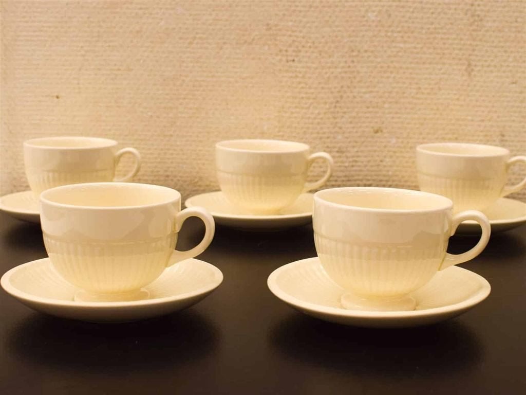 10 delig Wedgwood kop en schotels 52728, Ophalen of Verzenden, Gebruikt, Aardewerk, Bord(en)