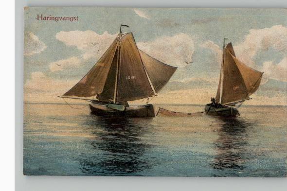 Haringvangst met 2 Lemmer Aaken st AKKRUM 1912, Verzenden, Voor 1920, Gelopen, Friesland