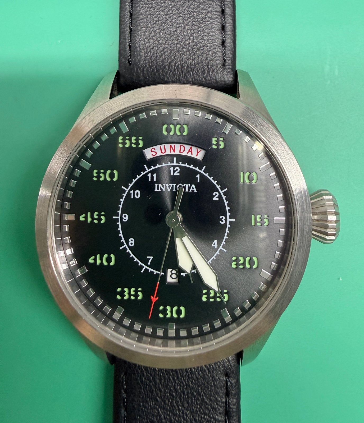Invicta pilot, Overige merken, Leer, Staal, Polshorloge
