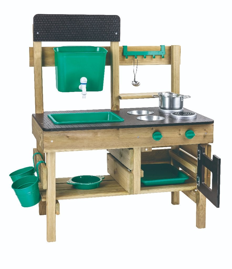 Houten buitenspeelkeuken HAPE, Edugro, Industrieweg 15, 5324 JX Ammerzoden, Info@hopsa.nl, Nieuw