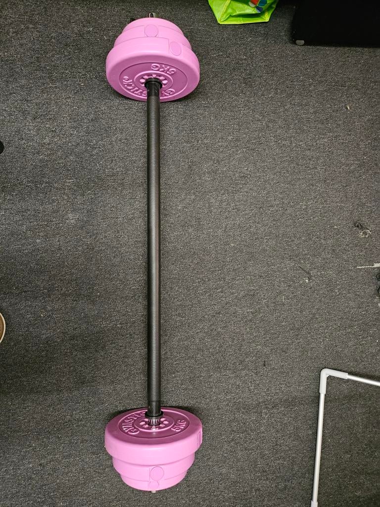 Halterstang roze schijven, Sport en Fitness, Dansen, Ophalen, Schoenen