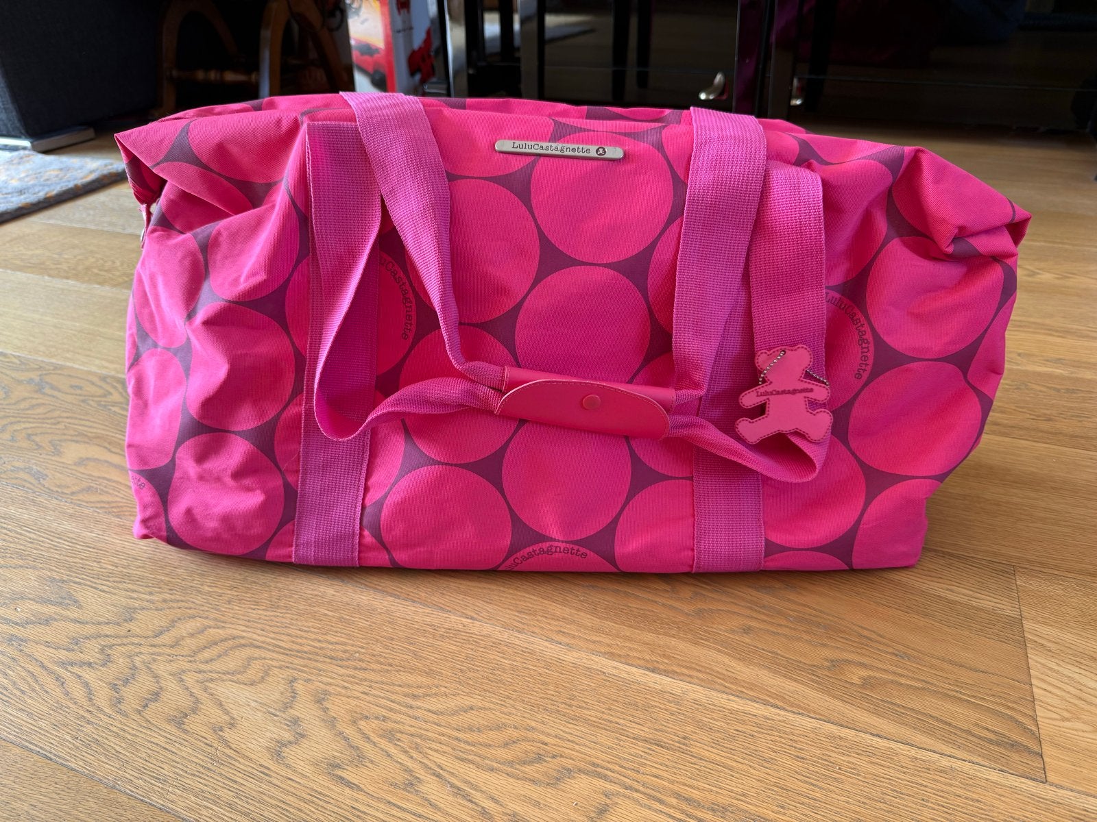 Nieuwe Lulu Castagnette reistas - Roze met stippen, Nieuw, Ophalen of Verzenden, 60 tot 80 cm, Roze