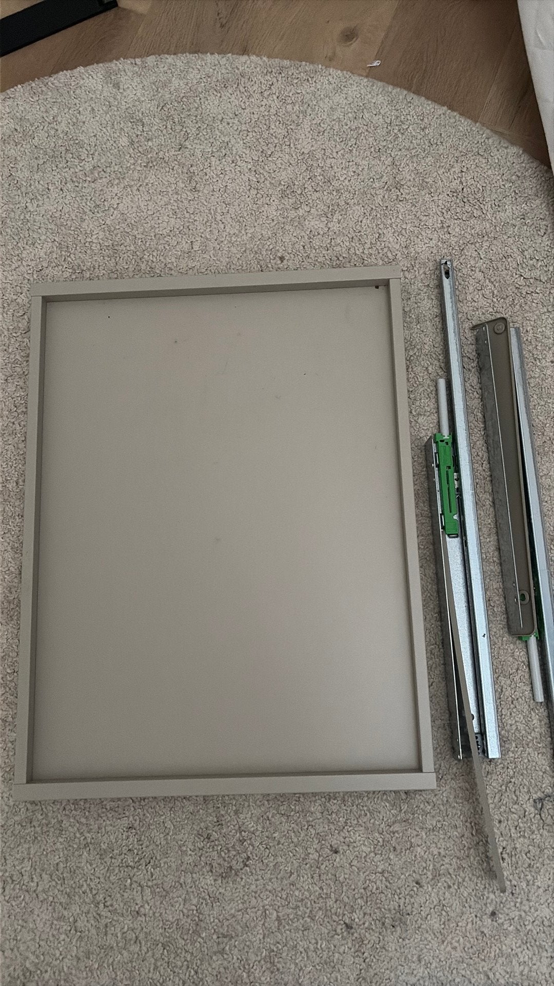 IKEA Komplement uitschuifbare plank beige 50x58cm, Ophalen, Met plank(en), Gebruikt, 50 tot 100 cm