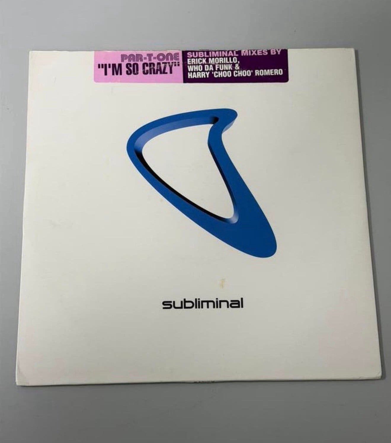 Par-T-One I’m So Crazy 12” House Vinyl Subliminal electronic, Cd's en Dvd's, Ophalen of Verzenden, Zo goed als nieuw, 12 inch