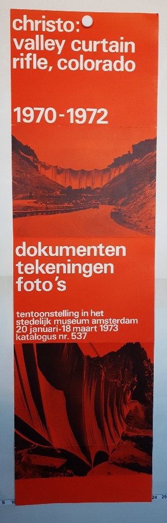 Originele poster Wim Crouwel Christo en Jean-Claude, Verzenden, A1 t/m A3, Reclame, Rechthoekig Staand