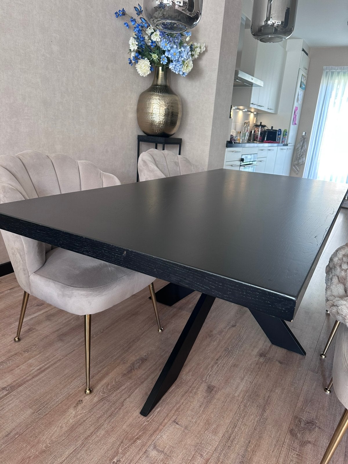 Richmond Oakura Eettafel 200cm, Huis en Inrichting, Ophalen, Eikenhout, 200 cm of meer, 50 tot 100 cm