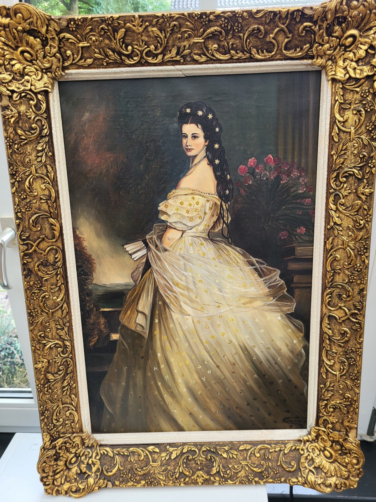 Prachtig olieverfschilderij van Keizerin Sisi, Ophalen of Verzenden