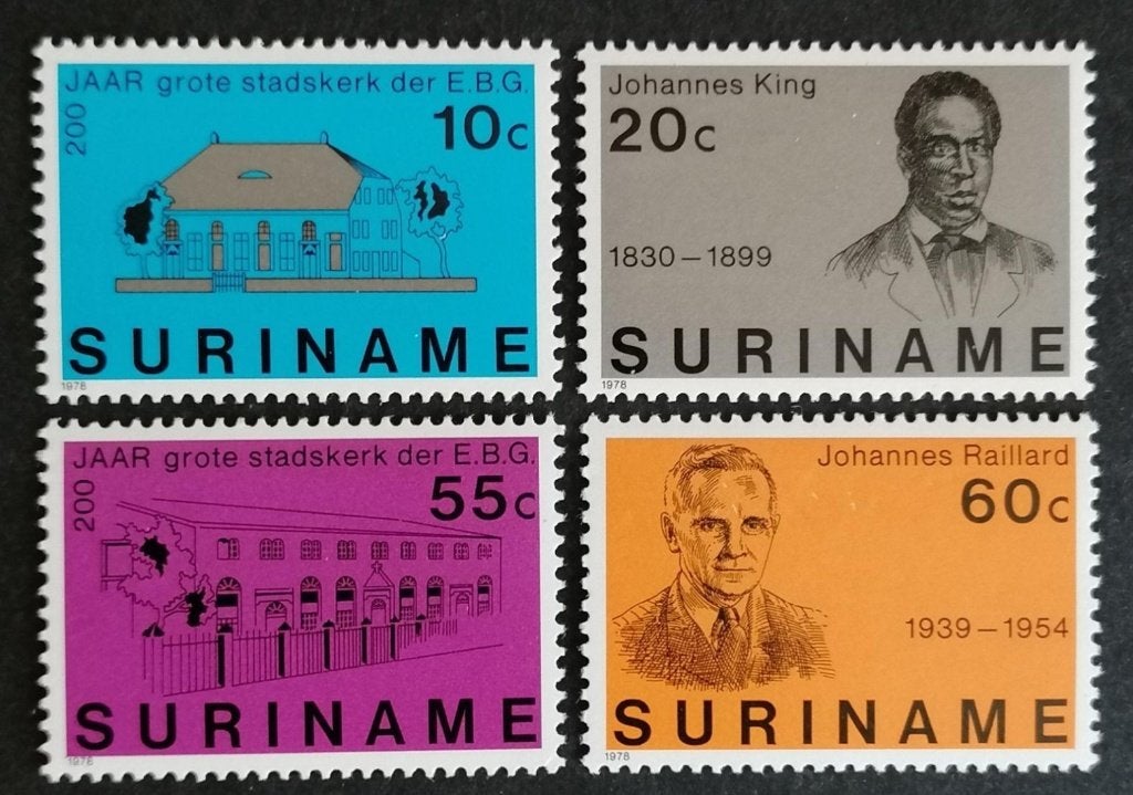 Suriname 1978 - ZB 124-127 - Evangelische Broeder gemeente, Postzegels en Munten, Ophalen of Verzenden, Postfris