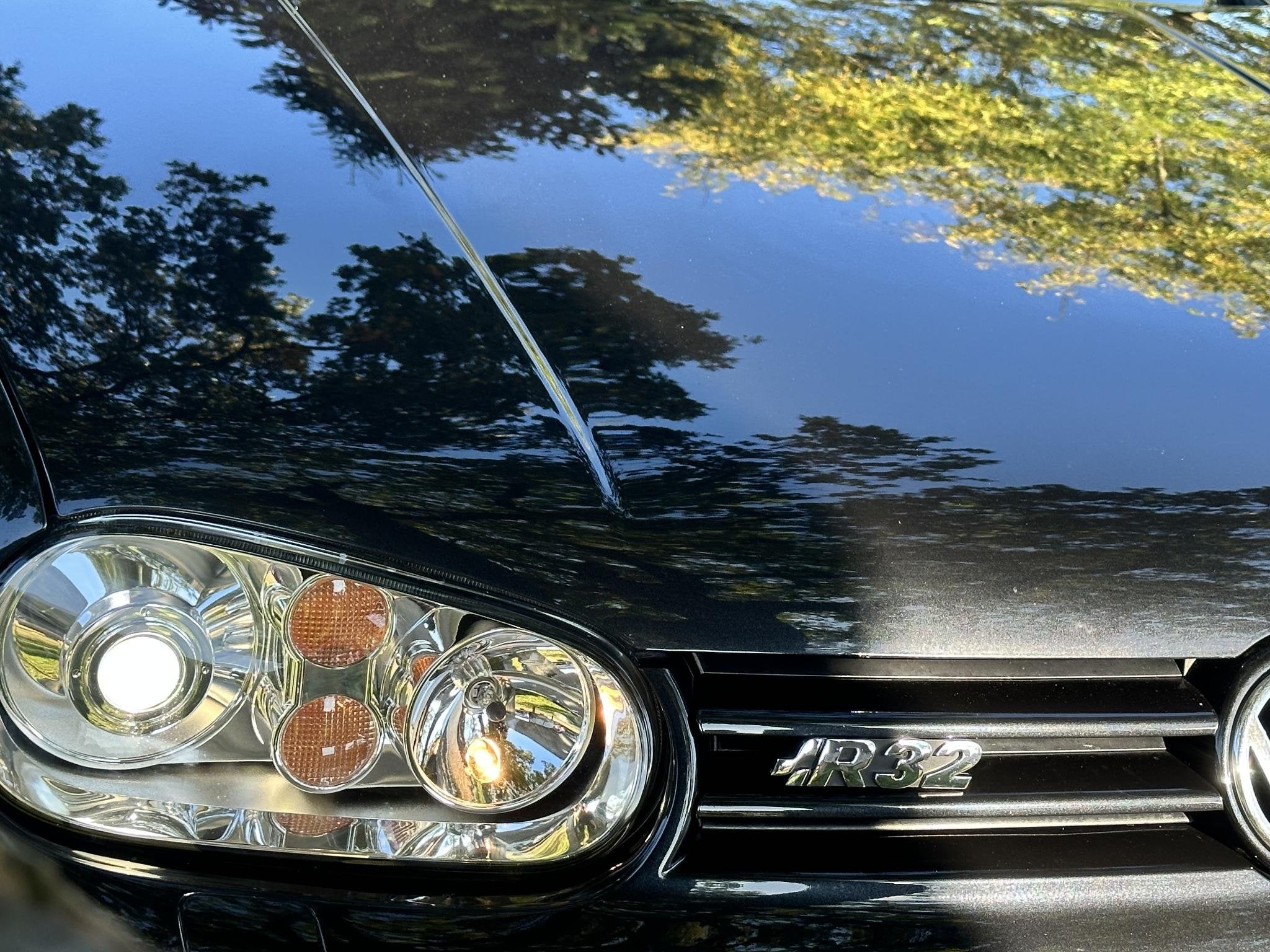 Volkswagen Golf 3.2 V6 R32, Auto's, Zwart, Leder, Handgeschakeld, Vierwielaandrijving