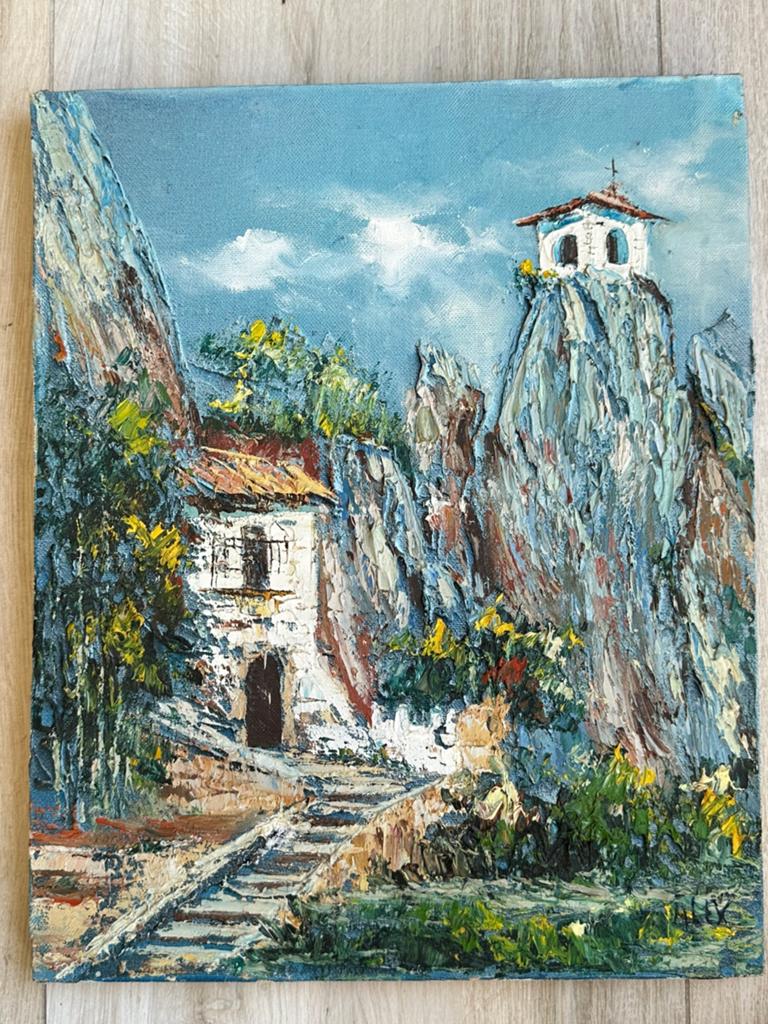 Alicante Spanje schilderij 33/43 cm, Ophalen of Verzenden