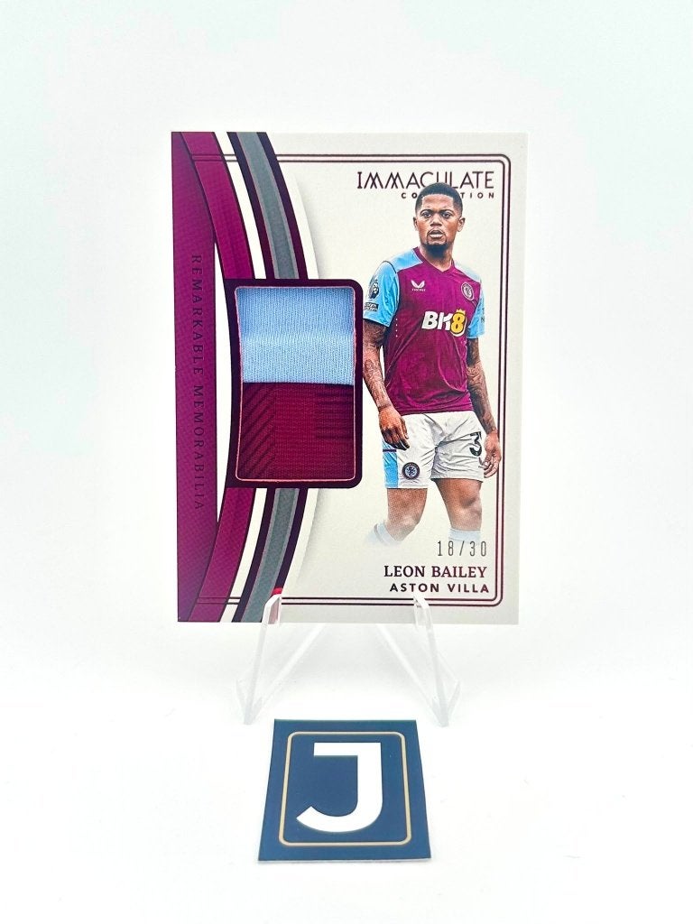 Leon Bailey /30 Panini Immaculate Collection Aston Villa, Ophalen of Verzenden, Zo goed als nieuw, Meerdere stickers