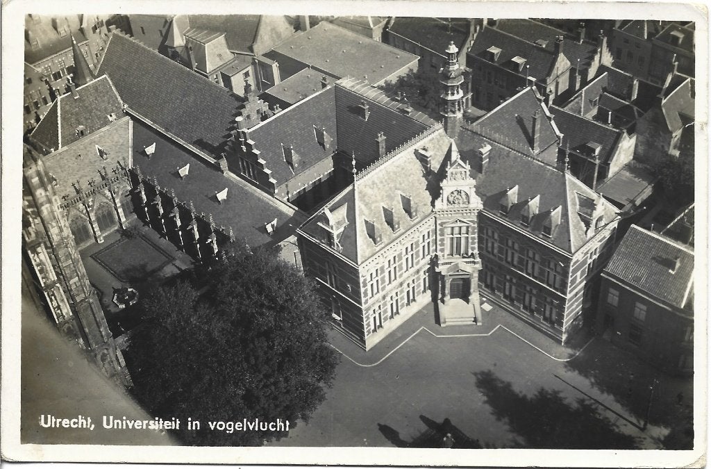 Utrecht - fotokaart 1940 - Universiteit in Vogelvlucht, Ophalen of Verzenden, 1920 tot 1940, Gelopen, Utrecht