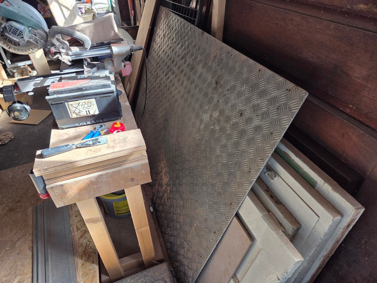 aluminium traanplaat 5mm/6,5mm, Ophalen, Gebruikt, Aluminium