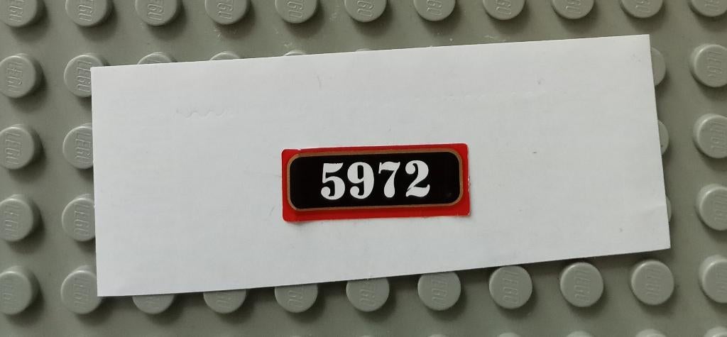 5972 (1) stickertje uit set 4708, 4758 of 10132, Ophalen of Verzenden, Gebruikt