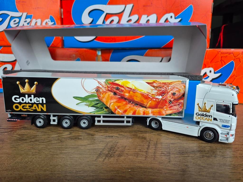 Tekno Scania R-Serie Topline koeloplegger Adri en Zoon, Ophalen of Verzenden, Nieuw, Bus of Vrachtwagen, Tekno