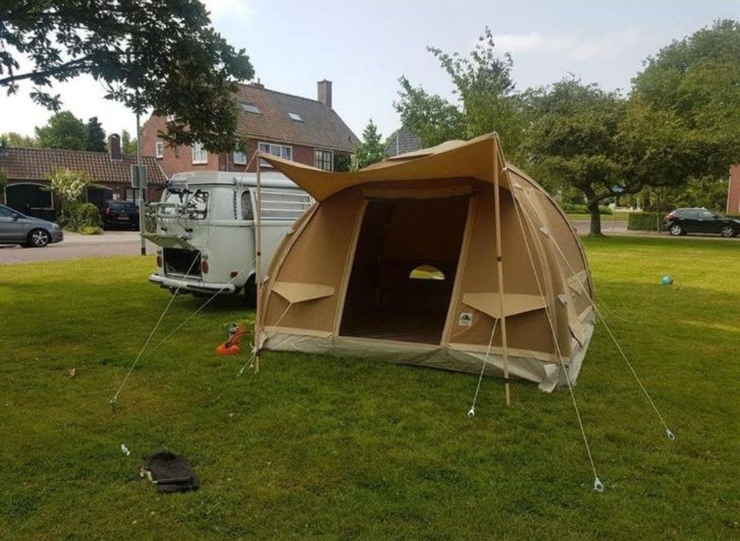 Karsten Tent 280 - Ruime en Comfortabele Koepeltent, Caravans en Kamperen, Tenten, Ophalen, Gebruikt, Tot en met 4