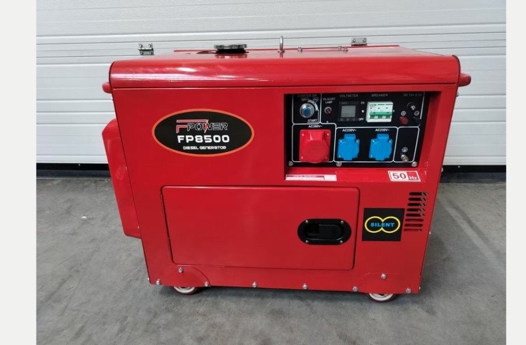 F-power 6.5KW diesel aggregaat 230/380V met sleutel. Nieuw!!, Doe-het-zelf en Verbouw, Aggregaten, Nieuw, Benzine, 5 tot 10 kVA