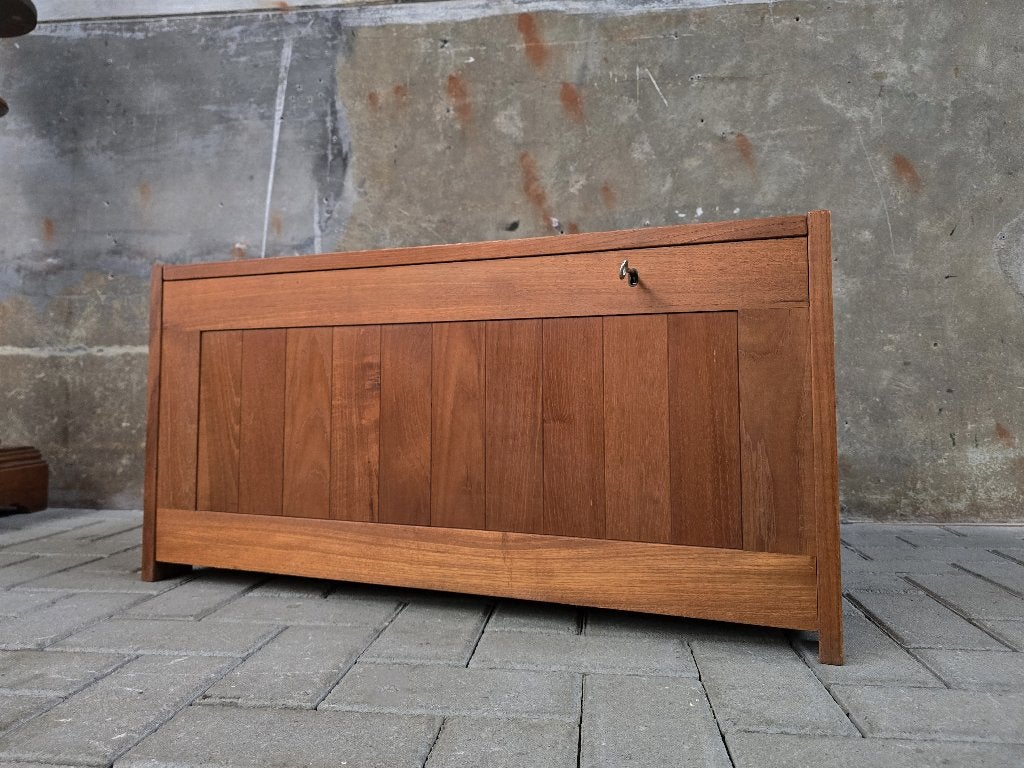 Deens Design Teak Hout Deken Kist | Jaren 80 Vintage, Gebruikt, Teakhout, Minder dan 50 cm, Ophalen of Verzenden