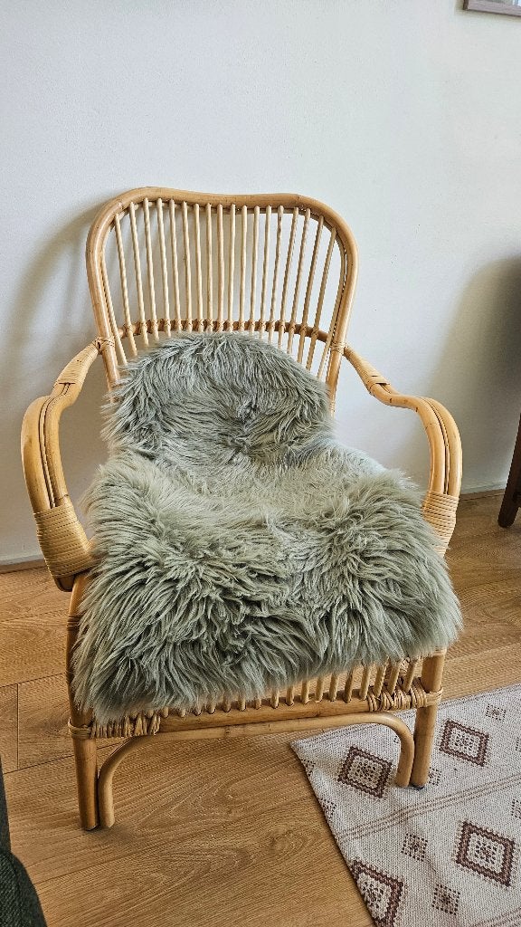 Fauteuil LISELEJE hoog naturel, Ophalen, Bruin, Riet of Rotan, Zo goed als nieuw