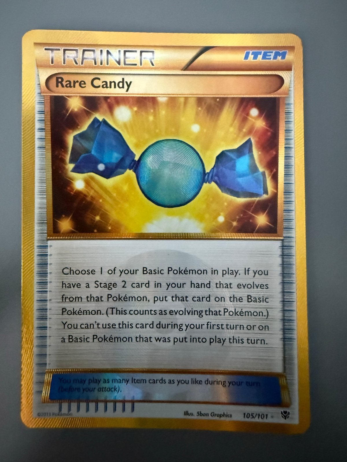 Pokémon TCG Rare Candy Trainer Item Kaart 105/101 Foil, Ophalen of Verzenden, Zo goed als nieuw, Losse kaart, Foil
