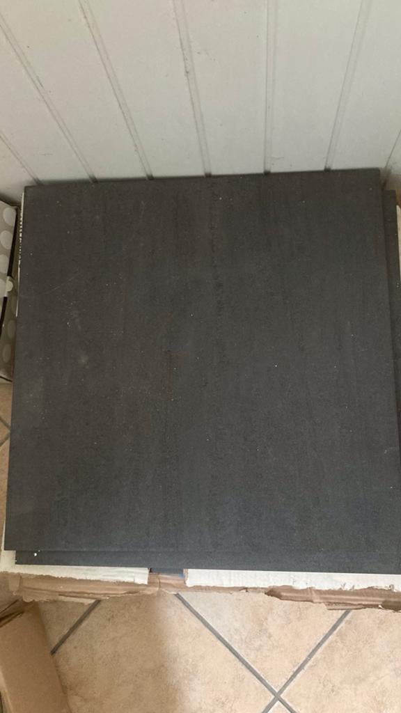 Donkere vloertegels, 60x60 cm, Doe-het-zelf en Verbouw, Tegels, 60 cm of meer, Keramiek, Nieuw, Vloertegels