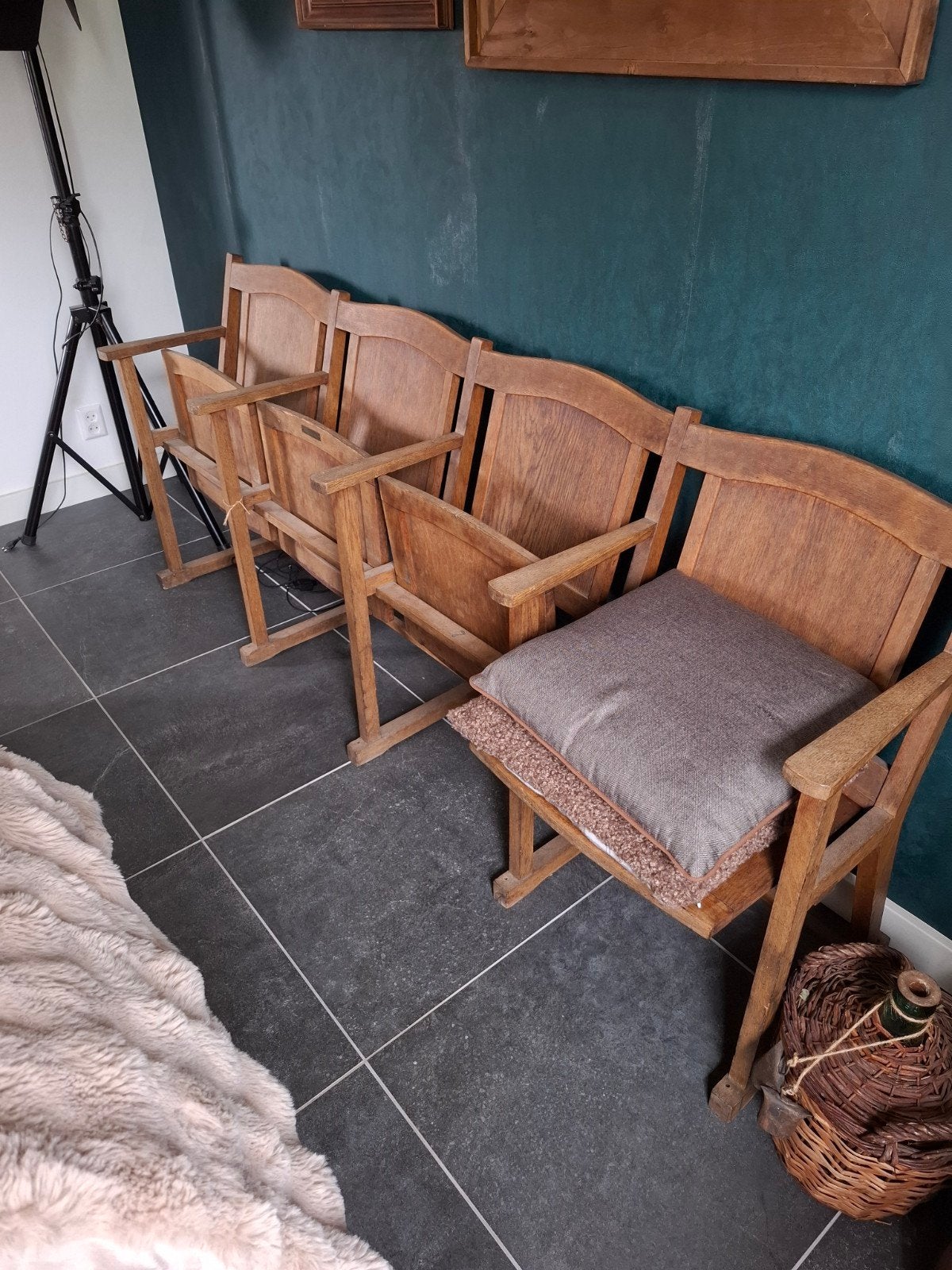 mooie oude bioscoop stoelen, Huis en Inrichting, Ophalen, Gebruikt