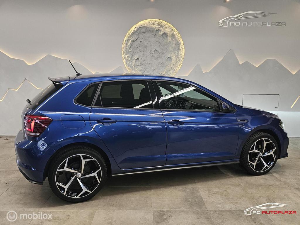 Volkswagen Polo 1.0 TSI 2x R-Line Apple carplay/LED/Stoelver, Auto's, 95 pk, Blauw, Alcantara, 49 €/maand