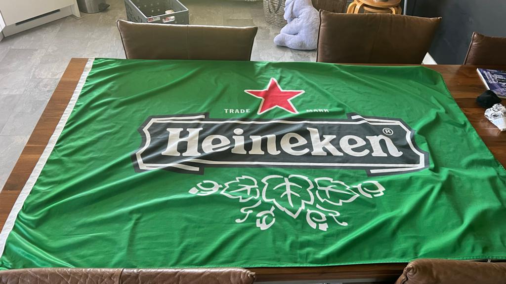 Grote Heineken vlag., Ophalen of Verzenden